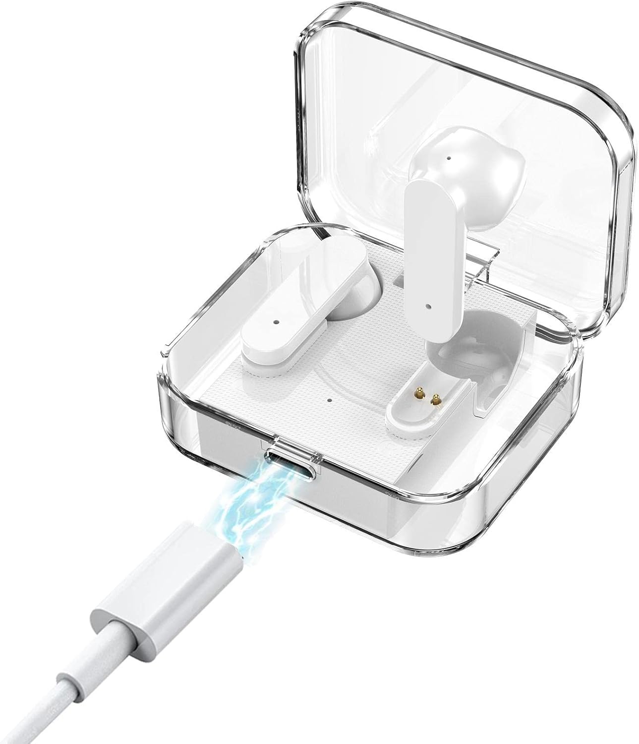 Waterproof Wireless Earphones | Noise Cancelling Wireless Earbuds,Earbuds With Charging Case, 5.3 Wireless Headphones IPX7 Waterproof 4H Play Time Headphones